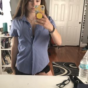 Blue button down